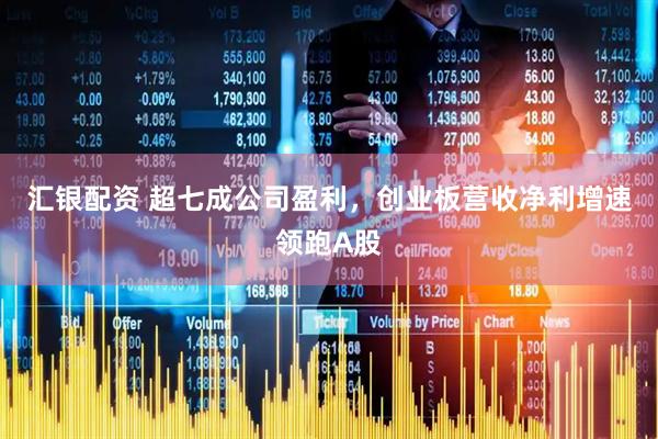 汇银配资 超七成公司盈利，创业板营收净利增速领跑A股