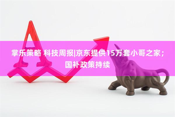 掌乐策略 科技周报|京东提供15万套小哥之家；国补政策持续
